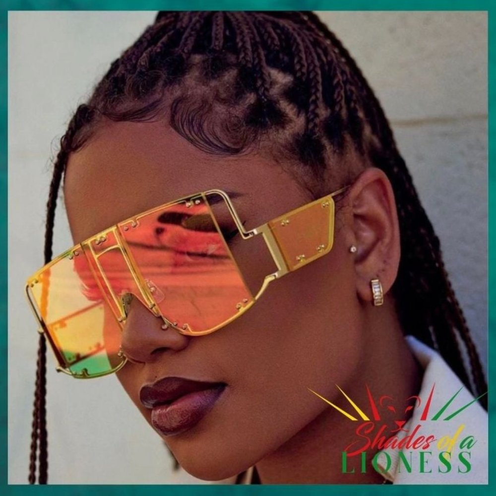 Oversized Two-Toned Fashion Sunglasses